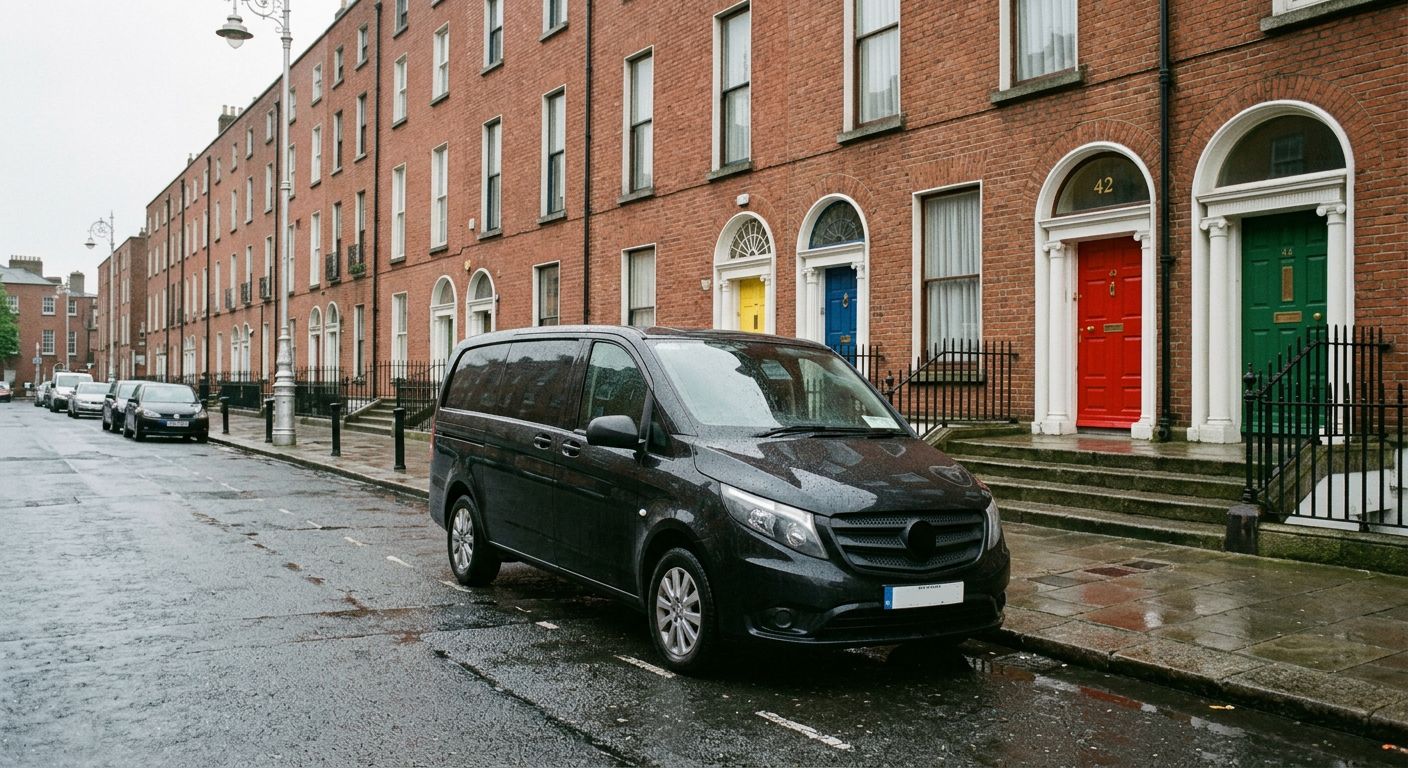 Crni Mercedes-Benz Vito u Dublinu