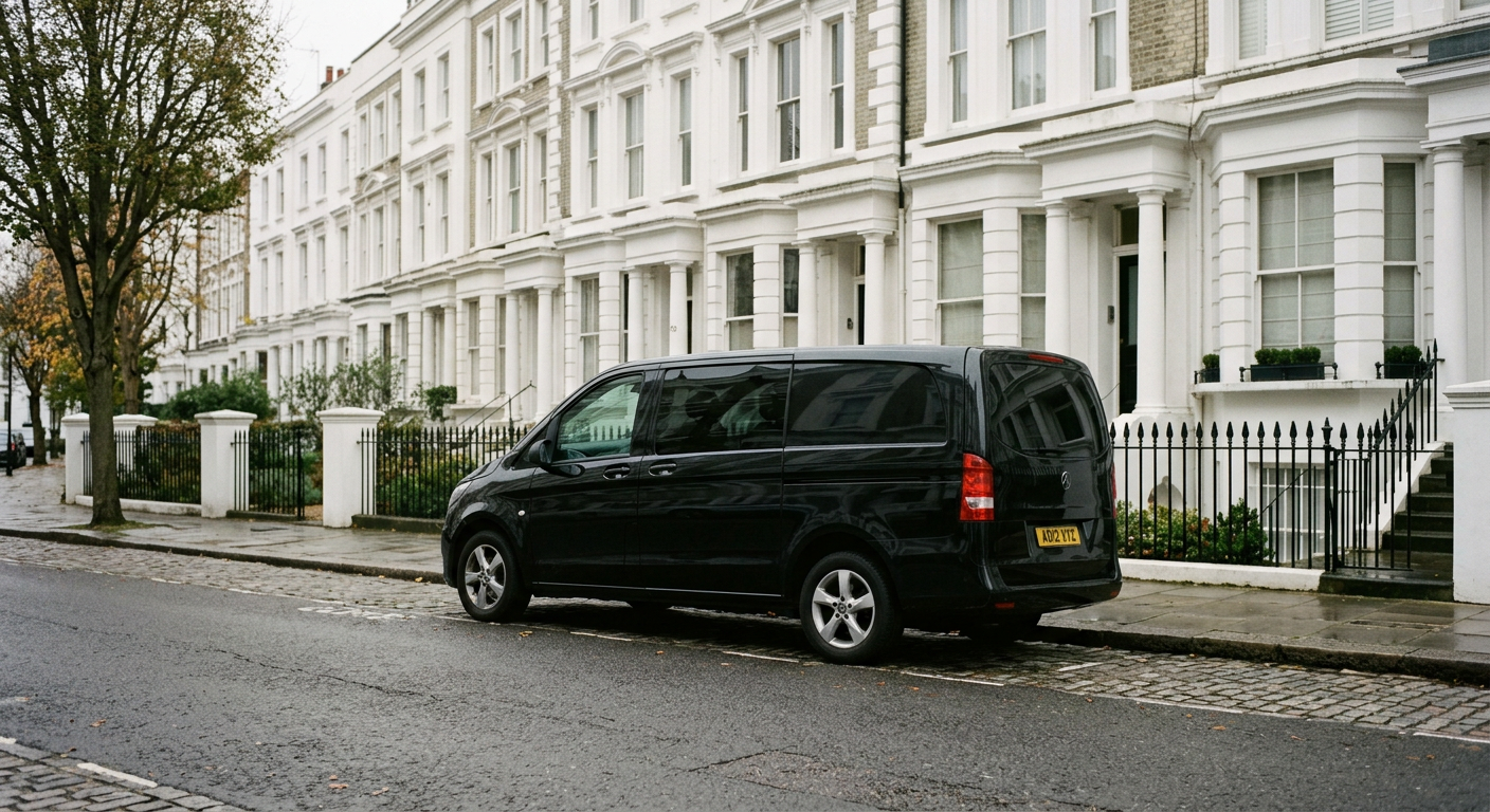 Crni Mercedes-Benz Vito u Londonu
